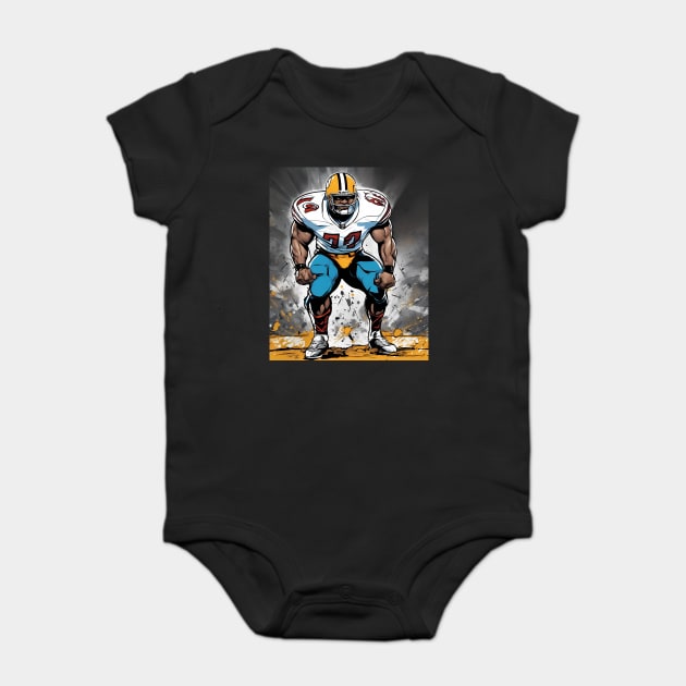 American Football Wide Receiver Baby Bodysuit by animegirlnft